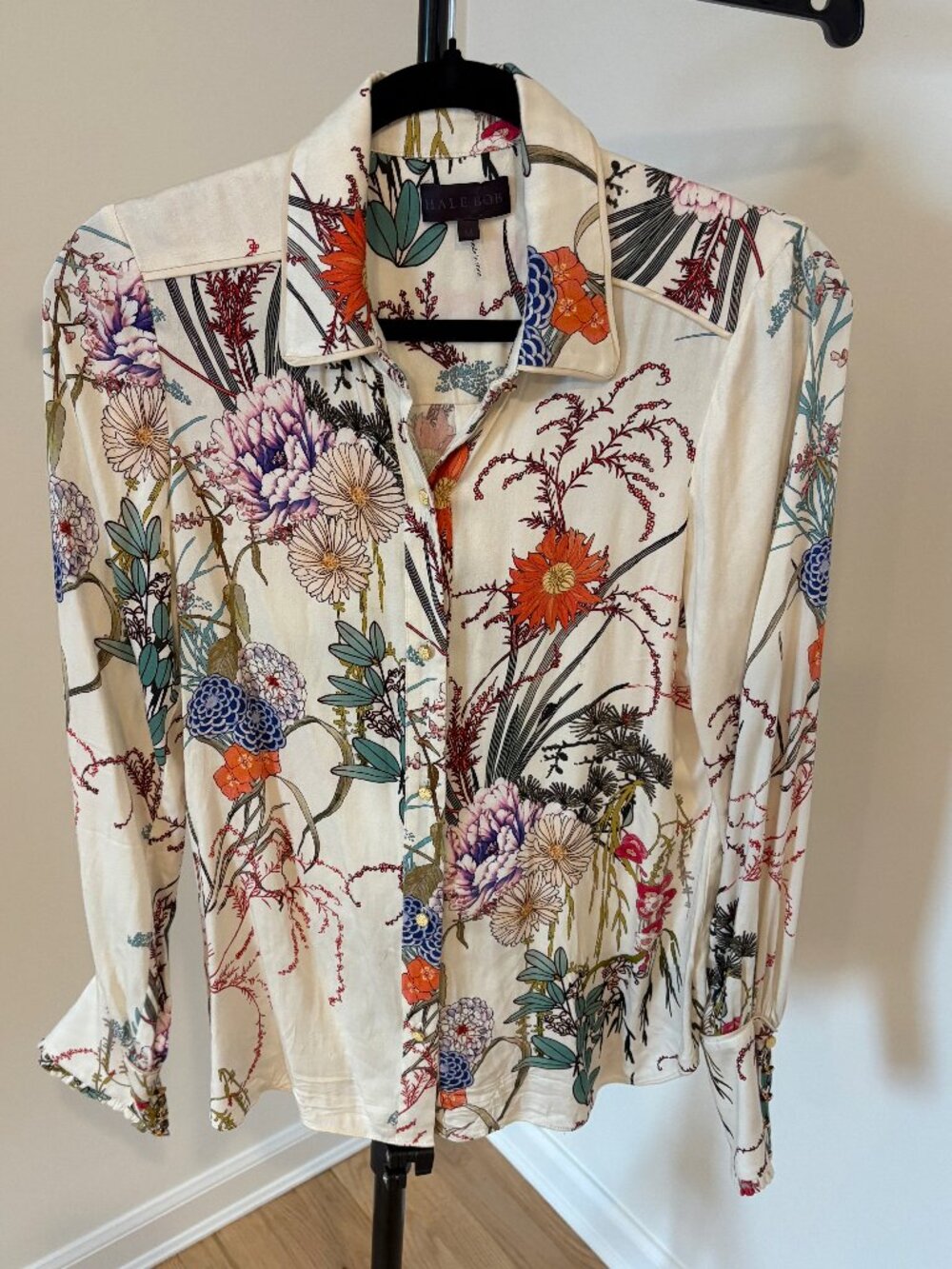 ✨ Hale Bob Botanical Floral Button-Up Blouse - Size M
